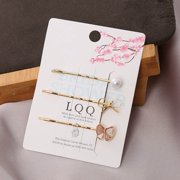 Wholesale Alloy Electroplated Women's Sweet Butterfly Frog Hairpin