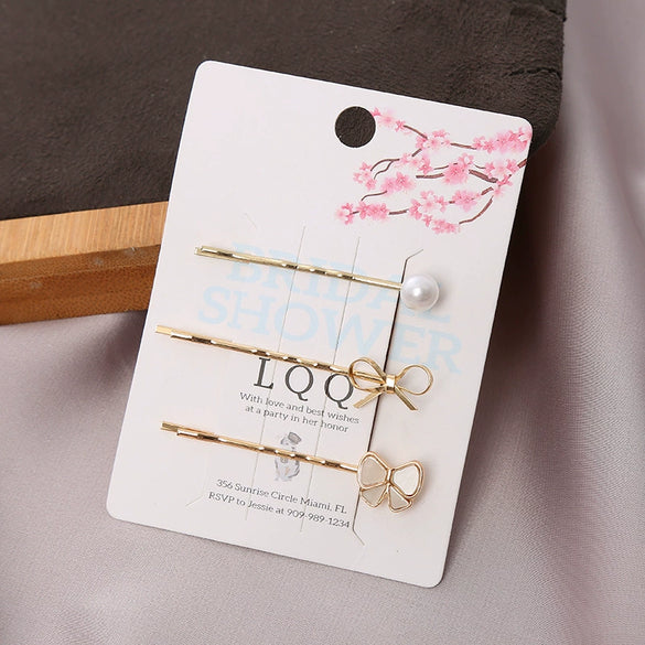 Wholesale Alloy Electroplated Women's Sweet Butterfly Frog Hairpin