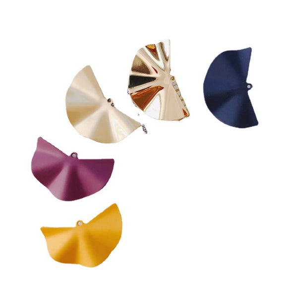 Wholesale Alloy Electroplating Geometric Fan Jewelry Accessories Earrings Pendant