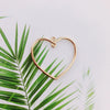 Wholesale Alloy Electroplating Geometric Heart Drop Double Hanging Earrings Pendant Jewelry Accessories