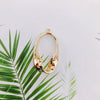 Wholesale Alloy Electroplating Geometric Heart Drop Double Hanging Earrings Pendant Jewelry Accessories