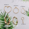 Wholesale Alloy Electroplating Geometric Heart Drop Double Hanging Earrings Pendant Jewelry Accessories