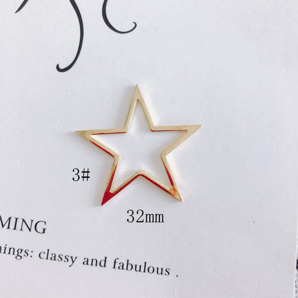 Wholesale Alloy Electroplating Hollow Fivepointed Star Earrings Jewelry Accessories