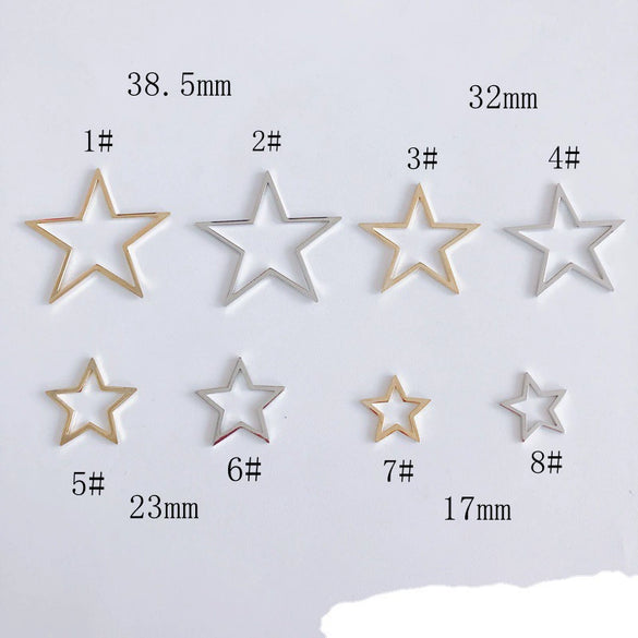 Wholesale Alloy Electroplating Hollow Fivepointed Star Earrings Jewelry Accessories