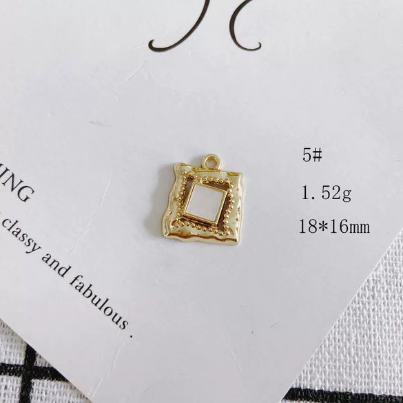 Wholesale Alloy Electroplating Jewelry Accessories Star Love Lock Hollow Inlay Small Pendant