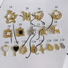 Wholesale Alloy Electroplating Jewelry Accessories Star Love Lock Hollow Inlay Small Pendant