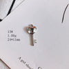 Wholesale Alloy Electroplating Key Love Lock Inlaid Pearl Hollow Small Pendant Accessories