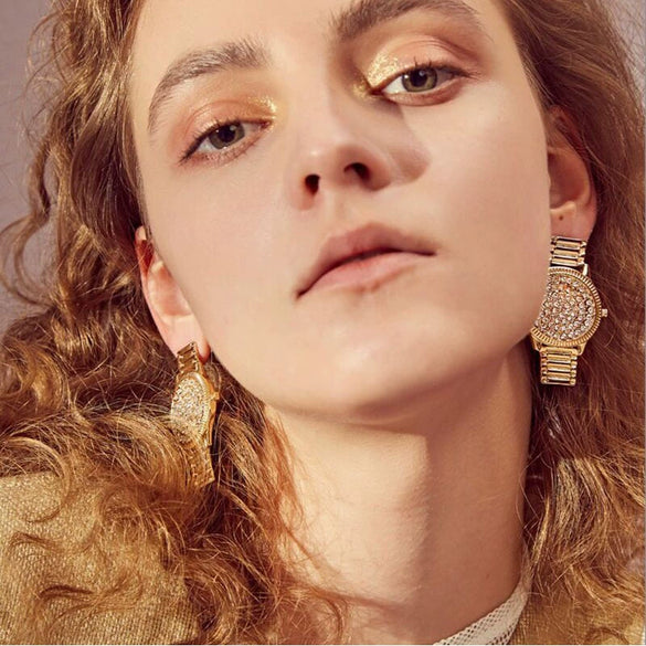 Wholesale Alloy Electroplating Personality Geometric Women's Fashion Allmatch Decorative Earrings