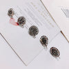 Wholesale Alloy Electroplating Round Micro Diamond Jewelry Accessories Earrings Pendant