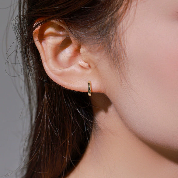 Wholesale Alloy Elegant Cold Style Circle Earrings With Electroplating