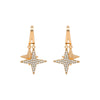 Wholesale Alloy Elegant Double Star Micropaved Zircon Earrings