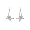 Wholesale Alloy Elegant Double Star Micropaved Zircon Earrings