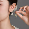 Wholesale Alloy Elegant Double Star Micropaved Zircon Earrings