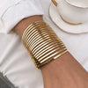 Wholesale Alloy Exaggerated Geometric Multilayer Electroplated Bracelet For Women