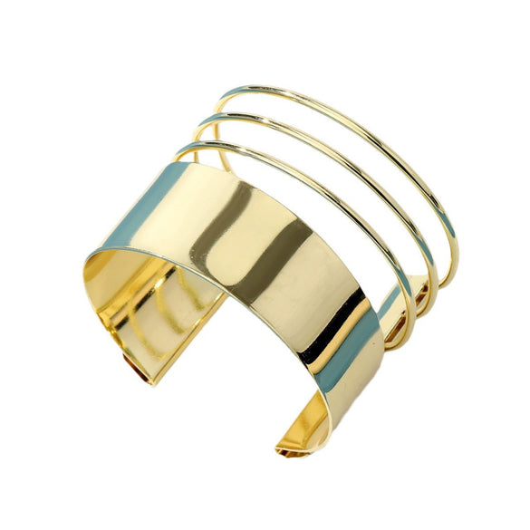 Wholesale Alloy Exaggerated Geometric Multilayer Electroplated Bracelet For Women