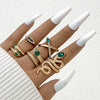 Wholesale Alloy Exaggerated Snake Animal Zodiac Ring Fourpiece Set Electroplated