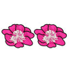 Wholesale Alloy Fabric Simulation Flower Earrings Handmade Geometric Style For Women