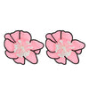 Wholesale Alloy Fabric Simulation Flower Earrings Handmade Geometric Style For Women