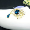 Wholesale Alloy Fashion Big Eyes Tears Brooch Set With Precious Stones Geometric Style Unisex Decoration