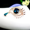 Wholesale Alloy Fashion Big Eyes Tears Brooch Set With Precious Stones Geometric Style Unisex Decoration