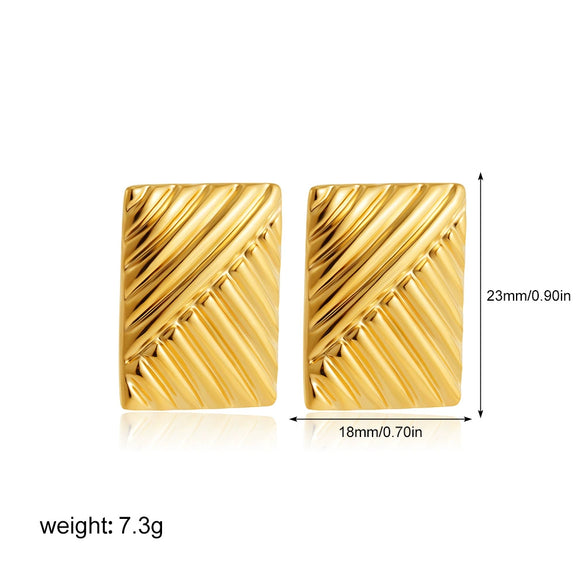 Wholesale Alloy Fashion Geometric And Heart Shape Electroplated Earrings