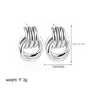 Wholesale Alloy Fashion Geometric And Heart Shape Electroplated Earrings