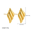 Wholesale Alloy Fashion Geometric And Heart Shape Electroplated Earrings