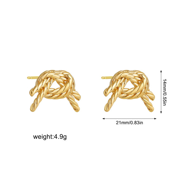 Wholesale Alloy Fashion Geometric And Heart Shape Electroplated Earrings