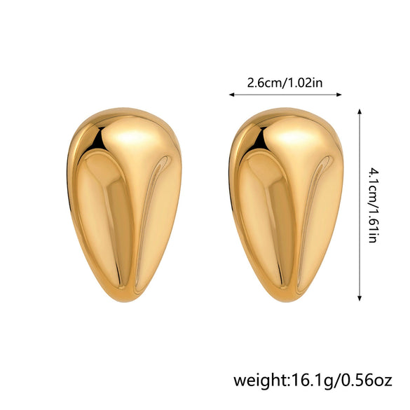 Wholesale Alloy Fashion Geometric And Heart Shape Electroplated Earrings
