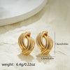 Wholesale Alloy Fashion Geometric And Heart Shape Electroplated Earrings