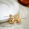 Wholesale Alloy Fashion Geometric And Heart Shape Electroplated Earrings