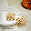 Wholesale Alloy Fashion Geometric And Heart Shape Electroplated Earrings