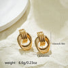 Wholesale Alloy Fashion Geometric And Heart Shape Electroplated Earrings