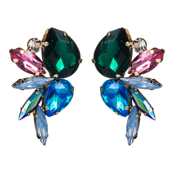 Wholesale Alloy Fashion Geometric Diamond Earrings For Women