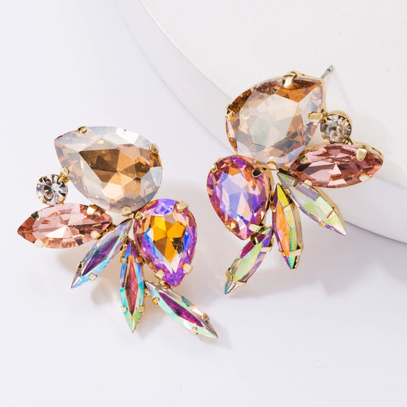 Wholesale Alloy Fashion Geometric Diamond Earrings For Women