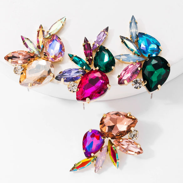 Wholesale Alloy Fashion Geometric Diamond Earrings For Women