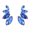Wholesale Alloy Fashion Geometric Earrings With Colored Diamond And Flower Pattern