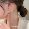 Wholesale Alloy Fashion Ol Letter Heart Earrings With Electroplating
