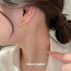 Wholesale Alloy Fashion Ol Letter Heart Earrings With Electroplating