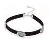 Wholesale Alloy Fashion Retro Flower Plate Turquoise Women's Necklace