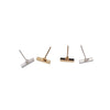 Wholesale Alloy Fashion Smooth Color Electroplated Oneword Earring With Hanging Ear Accessories