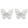 Wholesale Alloy Fashion Women's Exaggerated Animal Butterfly Diamond Earrings