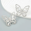 Wholesale Alloy Fashion Women's Exaggerated Animal Butterfly Diamond Earrings