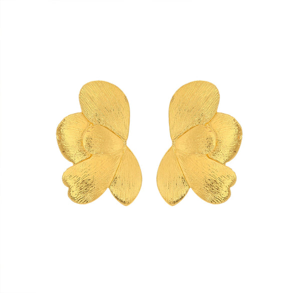 Wholesale Alloy Fashion Women's Flower Earrings With Electroplating