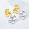 Wholesale Alloy Fashion Women's Flower Earrings With Electroplating