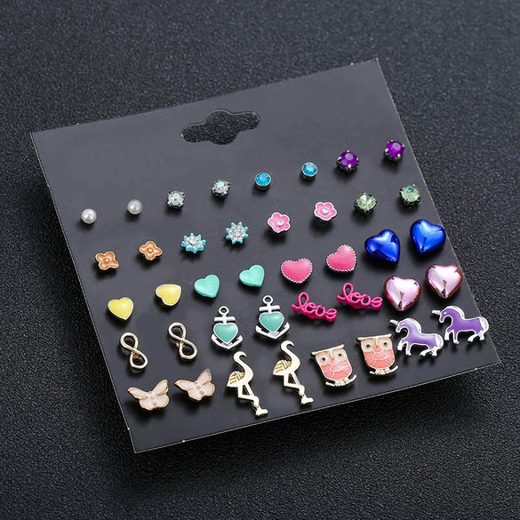 Wholesale Alloy Fashionable Animal Zodiac Dripping Oil Earrings For Women