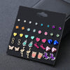 Wholesale Alloy Fashionable Animal Zodiac Dripping Oil Earrings For Women