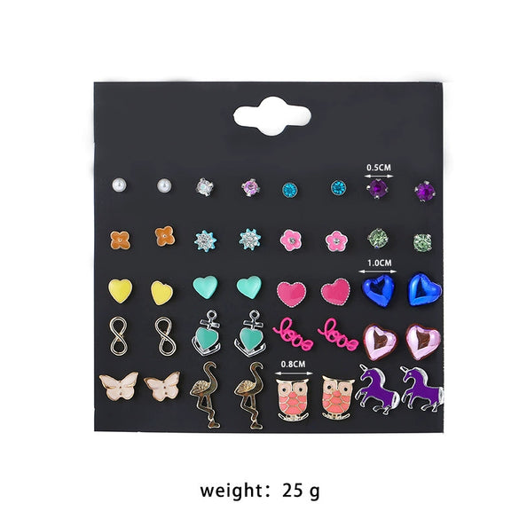 Wholesale Alloy Fashionable Animal Zodiac Dripping Oil Earrings For Women