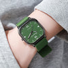 Wholesale Alloy Faux Leather Unisex Square Quartz Watch Simple Trend Leisure Style