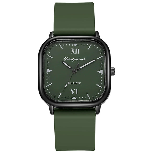 Wholesale Alloy Faux Leather Unisex Square Quartz Watch Simple Trend Leisure Style
